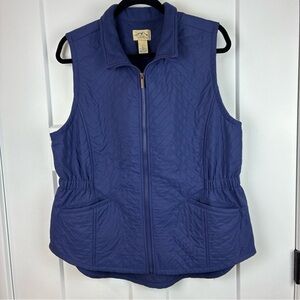 Blue Mountain Blue Quilted Vest Size Large